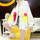 Autumn New Womens Cardigan Korean Wild Design Sense Loose Coat Women Fashion Zipper Cardigan Jacket Women Trend Casual