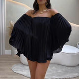Summer New Women's Clothing Out-Shoulder Commut Fashion Leisure Shorts Pressure Folding