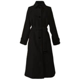 Spring And Autumn 2021 Autumn And Winter Korean Version Thickened Cotton Sand Medium Length Waist Lace Up Wool Coat