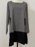 Spring And Autumn Korean Version Of The T-Shirt Coloring Long-Sleeved Casual Loose Long-Term Women's Dress