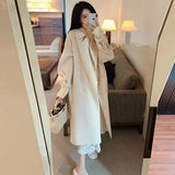 Woolen Coat Women's Korean Version Loose 2021 New Mid Autumn Long Fashionable Tweed Thickened