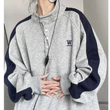 Neck Korean Sweatshirts Women 2023 Ropa Mujer Preppy Style Casual Fashion Streetwear Hoodies Y2k Tops Clothes for Teens-Outfit