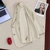 Toloer And Autumn Suit Jacket Female Small Man 2024 Spring And Autumn New Korean Version Temperament Goddess Fan Small Leisure Small Suit-Outfit