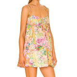 Women's Temperament Floral Lace With Short Lotus Leaf Side Holiday