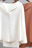 Spring Blusas Loose Women Tops and Blouses Solid Chiffon Blouse Women Long Sleeve Button Women Shirt Office Lady