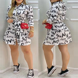 summer new letter printing casual loose shirt