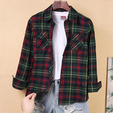 Plaid Shirts Women Tops And Blouses 2021 Brand Casual Long Sleeve Plus Size Blouse Ladies Preppy Style Shirt Blusas