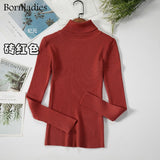 2021 Basic Turtleneck Women Sweaters Autumn Winter Tops Slim Women Pullover Knitted Sweater Jumper Soft Warm