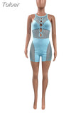 Mesh Patchwork Hollow Out See Through Bodycon Rompers Womens Jumpsuit Shorts Summer 2023 Sexy Night Club