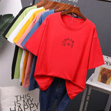 Kawaii Summer T Shirt Women 2020 New O Neck Oversized Tees 100% Cotton Loose Tees Soft Casual Female Tops 7