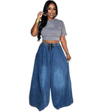 Women's Loose Jeans New Women's Street Casual Loose Waist Wide Leg