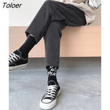 Korean Solid Color Women Harem Pants Apricot Gray Black Casual Pants Female Harajuku Loose Capri High Waist Trousers