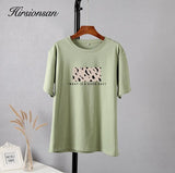 Leopard Printed T Shirt Women 100% Cotton Oversized Gothic Graphic Female Soft Tops Harajuku Loose Cusual Tees