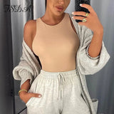 O Neck Summer Sleeveless Sexy Bodysuit Women 2020 Off Shoulder Body Tops Streetwear Casual White