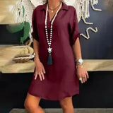 Mid Skirt Summer Rayon Short-sleeved Shirt