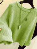 VAREY LIN New Autumn Winter Pullovers O Neck Sweater Korean Style Long Sleeve Knitted Solid Ladies Casual
