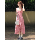 Windy Sister Summer Girl Feeling Sweet Lotus Leaf Side Atmosphere Irregular Casual Opening Slings Long