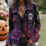 Trend 3D Digital Pattern Printing Fashion High Street Denim Jacket Men And