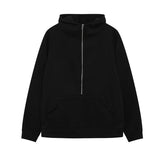 Autumn And Winter New Fashion Leisure Sports Semi-Zip Hooded Short Plus Velvet