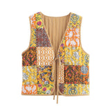 Explosion Street Printing Rope Cotton Vest