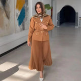 Temperament Long Dress Suit Women's 100-Fold Dress Suit Women's