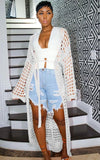 Knit Hollow Out Long Cardigans with