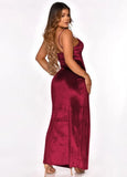 Eleant Velvet Sling Split Evening