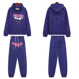 55555 Hip Hop Printed Letter Cobweb Hoodie Hoodie Couple Style Hoodie Trend-Outfit