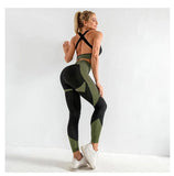 Seamless Gym Set Fitness Sports Suits GYM Cloth Fitness Long Sleeve Shirts High Waist Running Leggings Workout