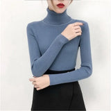 Women's Turtleneck Sweater Autumn and Winter New Pullover Slim Bottoming Sweater Knitted Casual Long Sleeve Pull Femme