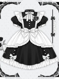 Woman Dress 2023 Vestidos De Mujer Lolita Style Stand Neck Hollow Out Lace Sweet Bow A-line Dresses Summer Robe Femme-Outfit