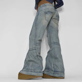 Seamed Pocket Straight Leg Cargo Jeans-Outfit