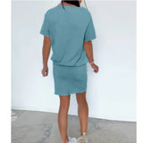 Summer Set Solid Round-Neck Short-Sleeved