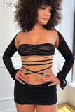 2 Piece Hot Pink Outfits for Women Sexy Club Dress Two Piece Skirt Sets Birthday Rave Festival Clothing