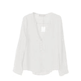 Women V-Neck Summer Casual Long Sleeve Silm Shirt Blouse Camisa Femme Tops Party New 8