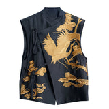 Fashion Vest Jacket Fashionable Foreign Style Heavy Industry Crane Embroidery New Chinese Style Loose Lace Horse Clip Girl-Outfit