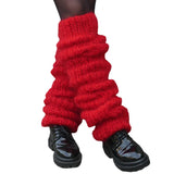 Women Lolita Knitted Socks Fall Winter Leg Warmers Kawaii Harajuku Thermal Stockings Thigh High Socks Woman Female Lingerie-Outfit