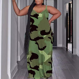 Summer Fashion Leisure Sexy Print Suspender Dress-Outfit