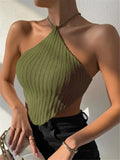 Neck Knitted Vest Design Sweater Wrapped