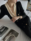 Elegant V-Neck Maxi Dresses for Women Long Sleeve Slim Bodycon Business Party Vestidos Femme Fashion Evening Dress