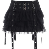 Summer New Women's Dress Short Skirt Dark Fashion Trendy Hot Girl Sexy Slim Cake Skirt-Outfit