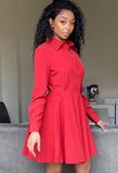 Ruffles Botton-Open Long Sleeve Shirt