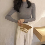 Winter Women Pullovers Sweater Turtleneck Knitted Sweater Women Tops Long Sleeve Short Slim Sweaters Girls Clothes