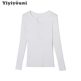 WOTWOY Buttons-up Ribbed Knitted Sweater Women Basic Solid Slim Fit Autumn Winter Pullovers Female 2021 Casual Jumper Knit