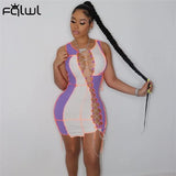 Summer Sexy Club Outfit Party Dresses Women Sleeveless Bodycon Elastic Mini Tank Dress Bandage Dress Sundress Ladies