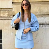 Women's ZA Autumn/Winter New Sleeve Knitted Coat Knitted Miniskirt