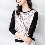 style Women's shirts Casual knitted Tshirt Tops T Shirt Basic bottoming shirts Ladies o-neck Long Sleeve Tee