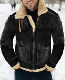 New Fur One Men's Coat Thick Lamb Hair Medium Long Imitation Leather Jacket Seven Color Eight