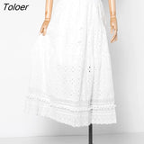 2023 Summer Women Skirt Tassel Retro Embroidered Midi Skirts Sweet Chic Casual Beach Boho jupe longue femme