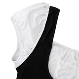 Women Sweet T-shirt Crop Tops Summer Clothes Short Sleeve Square Neck Slim Fake Two-piece Tops Female Clothing Streetwear-Outfit